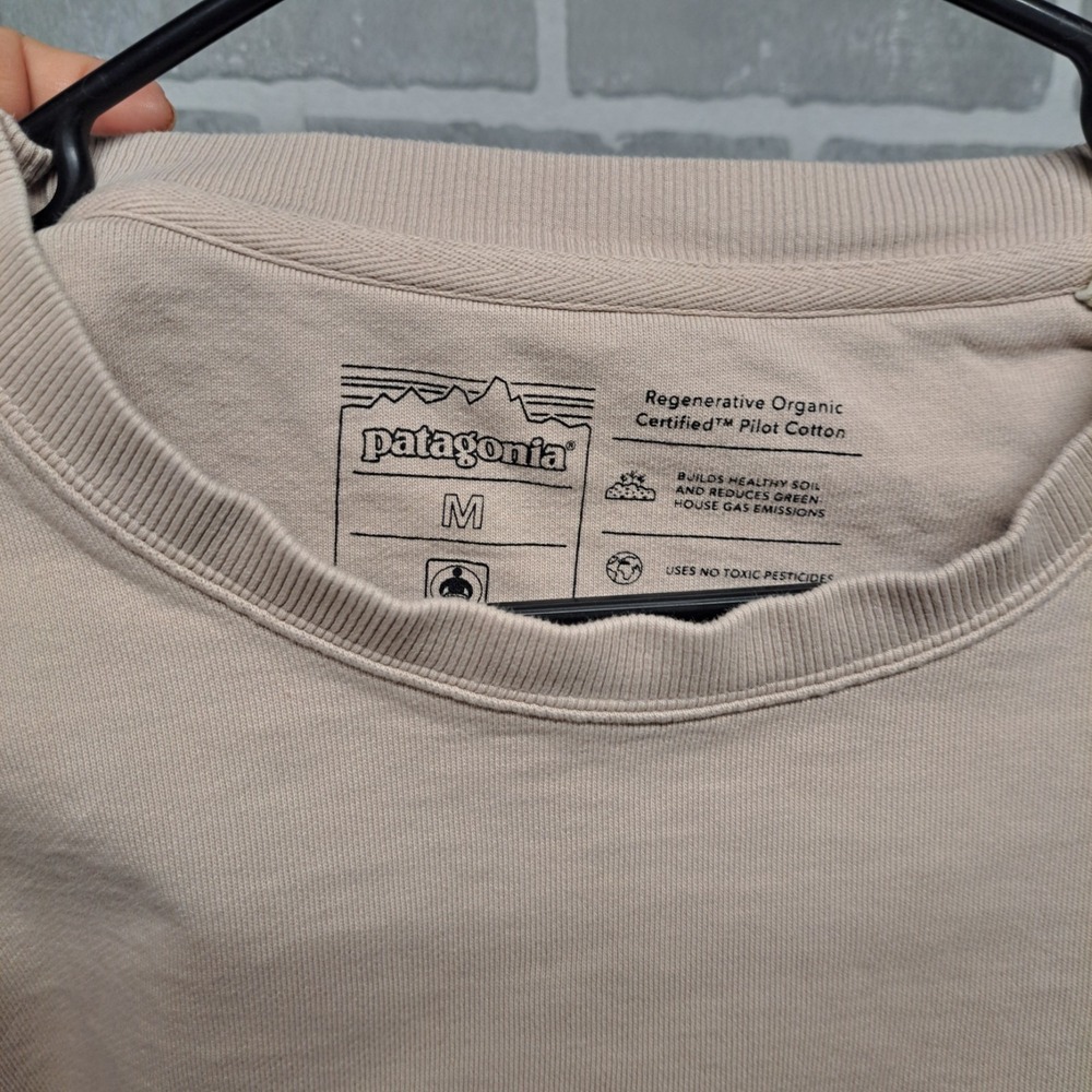 Patagonia Womens Beige Crew Neck Pullover Sweatshirt Size Medium - Picture 4 of 11